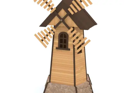 Decorative mill Free 3D model