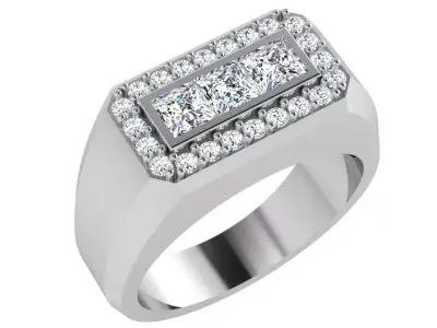 Rectangular Diamond Band 4349 3D print model