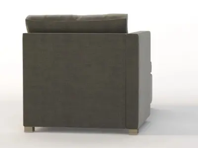 Cane Line Shape Sunbed Sectional Chaise Sofa Module 3D model