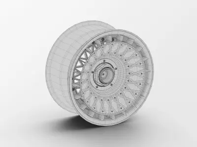 BBS E57 Turbofan 16in Rim Porsche 935 3D Model 3D model