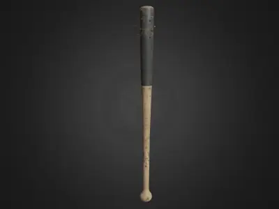 Spiked Baseball Bat Lowpoly Pbr Gameready Low-poly 3D model