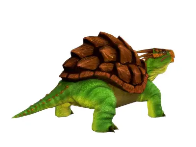 3Dfoin - Dragon Turtle Low-poly 3D model