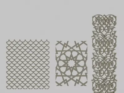 Classical Patterns Low-poly 3D model