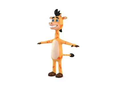 Cartoon Giraffe Low-poly 3D model buy