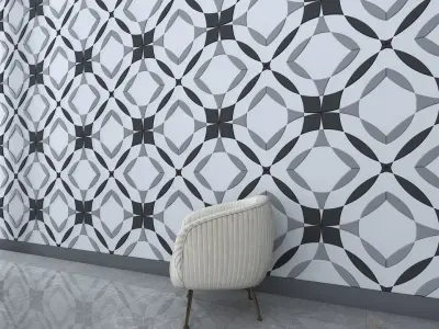 3d wallpanel geometric wallpaper Low-poly 3D model