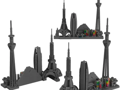 Lego Architecture Skyline - 21051 Tokyo 3D model