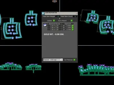 Pendant Earrings combo - 1129 3D print model