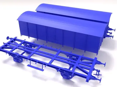 Type GR20 railway wagon - close 3D print model