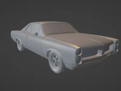 1960s Muscle Car 9 Fully Featured Low-poly 3D model