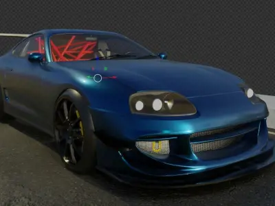 Game Ready Toyota Supra Low-poly 3D model