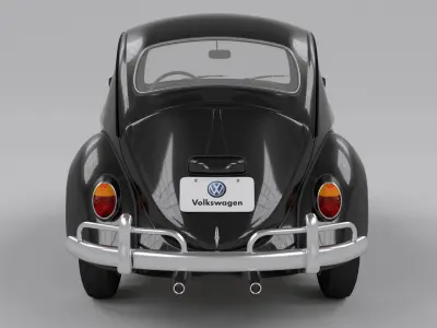 Volkswagen Beetle Fusca 1300 1963 Low-poly 3D model