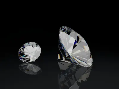 Realistic Diamond Low Poly Free low-poly 3D model