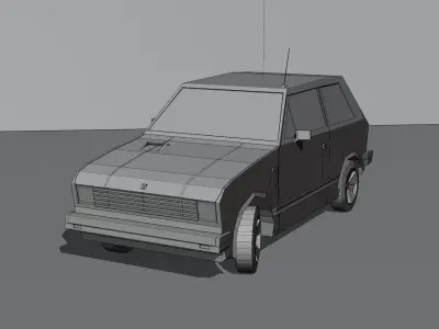 Yugo Koral 45 Low Poly Free low-poly 3D model