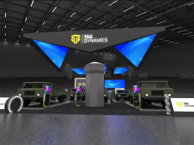 13x26 All Side Exhibition Stand 3D model