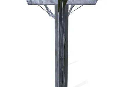 Low Poly Modular Fence 9 Low-poly 3D model