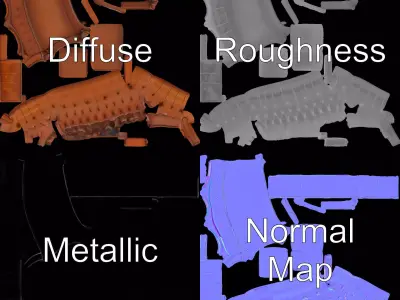 Chesterfield Leather Sofa model pack Low-poly 3D model