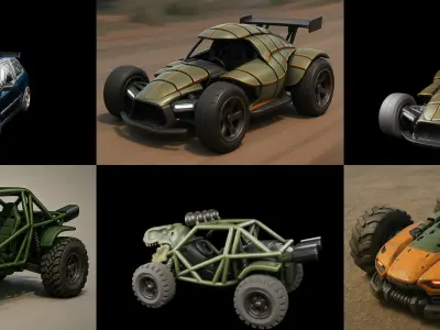 Gt one Car bundle 1 pack 100 glb 3D model