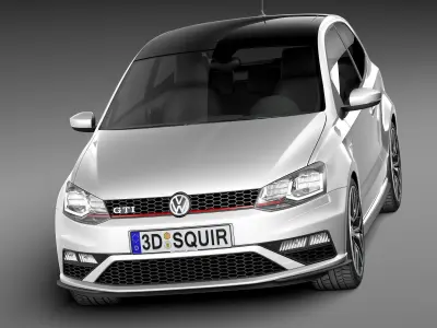 Volkswagen Polo GTi 3-door 2015 3D model