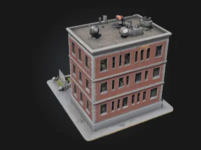 Gotham Police Headquarters Model  A Dark and Gritty Urban  3D model