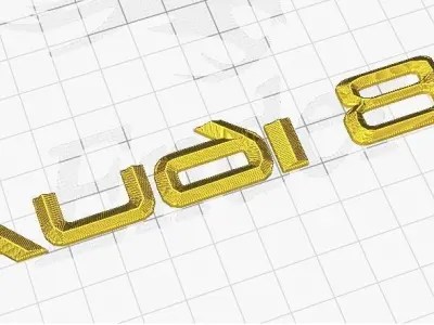 AUDI 80 LOGO STL 3D print model