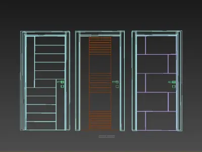 Interior Modern Doors Vol-Sd01 3D model