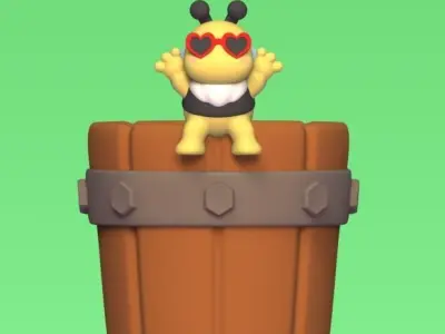 Bee Pot 3D print model