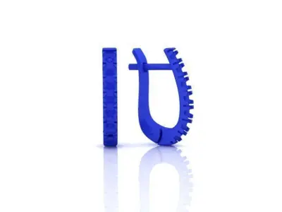 Earrings with diamonds 3D print model
