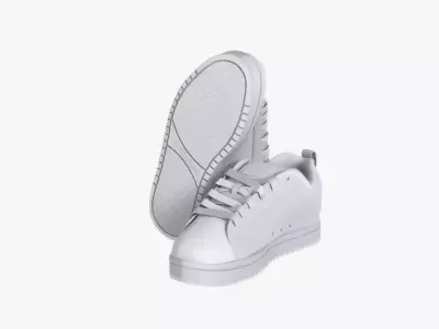 Dc Court Graffik Dc Grey Sneakers  Low-poly 3D model