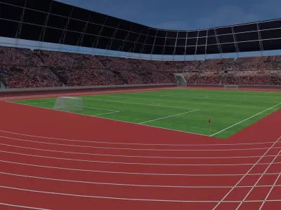 Olympic Stadium - Soccer Fans Low-poly 3D model purchase