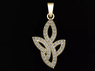 THE CRESCENZA PENDANT 3D PRINTABLE MODEL 3D print model