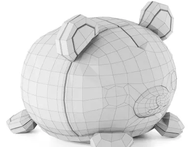 Rilakkuma Mochi Plushie 3D model
