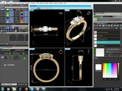 Women Engagement Ring 3dm STL FBX OBJ Render 3D print model