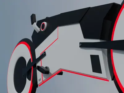 Cyberpunk Bike Low-poly 3D model