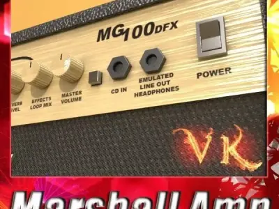 Marshall Amplifier 100 w High Detail 3D model