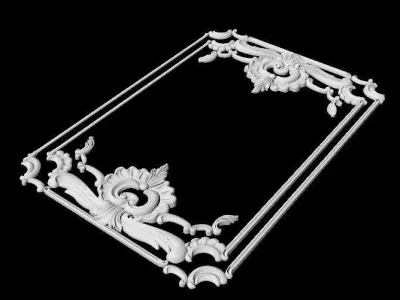 Central decor ornament for furniture 3D model 865