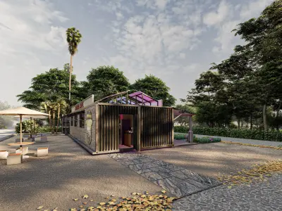 Cafe and VR Gaming Center 3D model