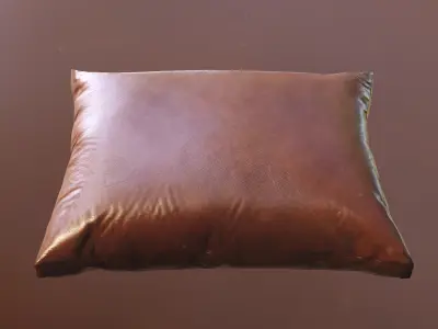 Leather Pillow Low-poly 3D model