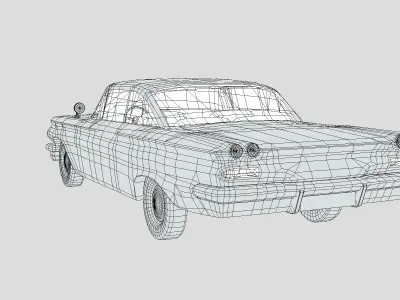 Pontiac Venture 1960 Low-poly 3D model