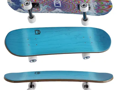 skate board 2 3D model