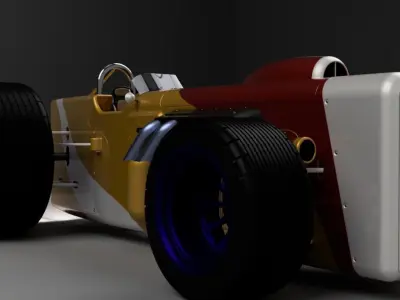 car racing retro vintage vehicles 3D model