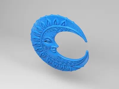 Moon wall decoration 3D print model