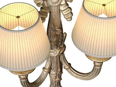 Brass Romantic Antique wall lamp sconce Light English classics 3D model