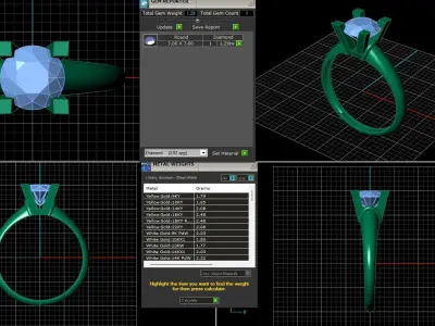 STL 3DM Print Ready Women Diamond Ring Lightweight Printable  3D print model 127