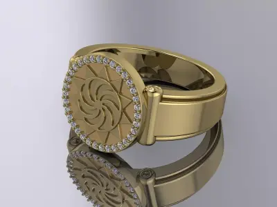 Jewelry Mens Ring Gold 3D print model