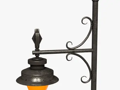 Street Lantern Low-poly 3D model