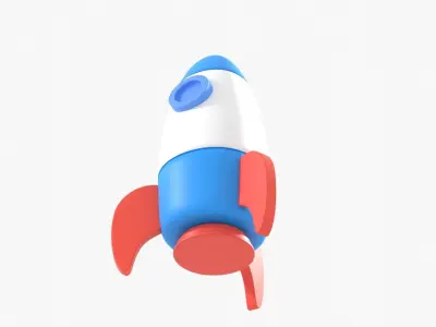 Rocket toy ship 3D model