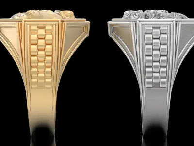 Horse Man Ring silver gold printable jewelry 3D print model