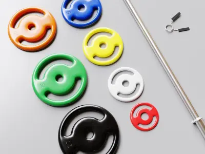 Gym Barbell 003 3D model