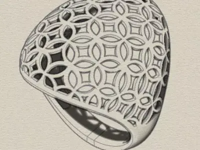fusion luxury gold ring  3D print model purchase