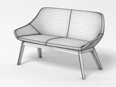 Zeitraum Morph Duo Dining Chair 3D model